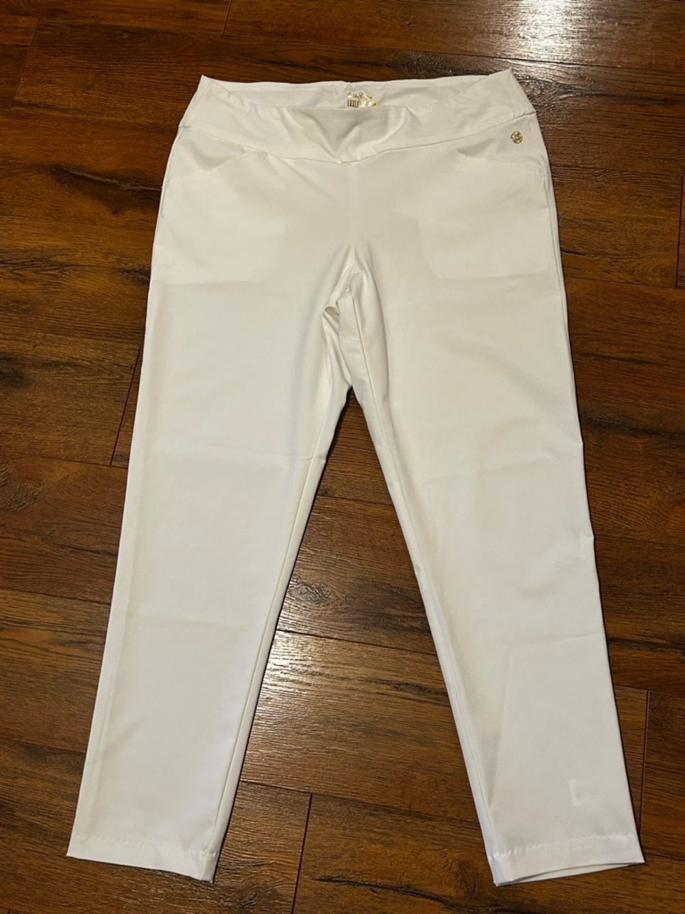 Luxletic Lilly Pulitzer Women’s 14 White Fairway Performance Pull-On Pants